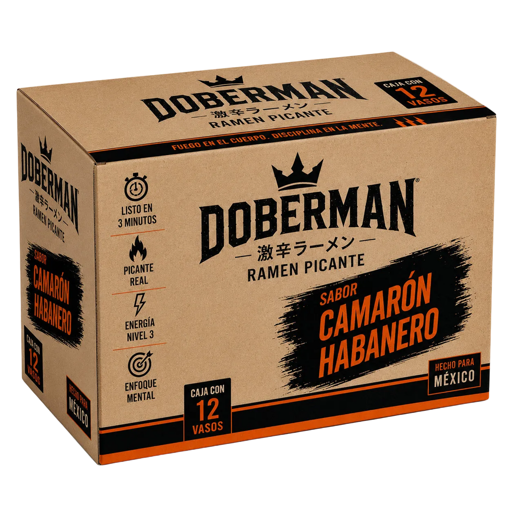 12 Pack Sopa Ramen Camarón Habanero