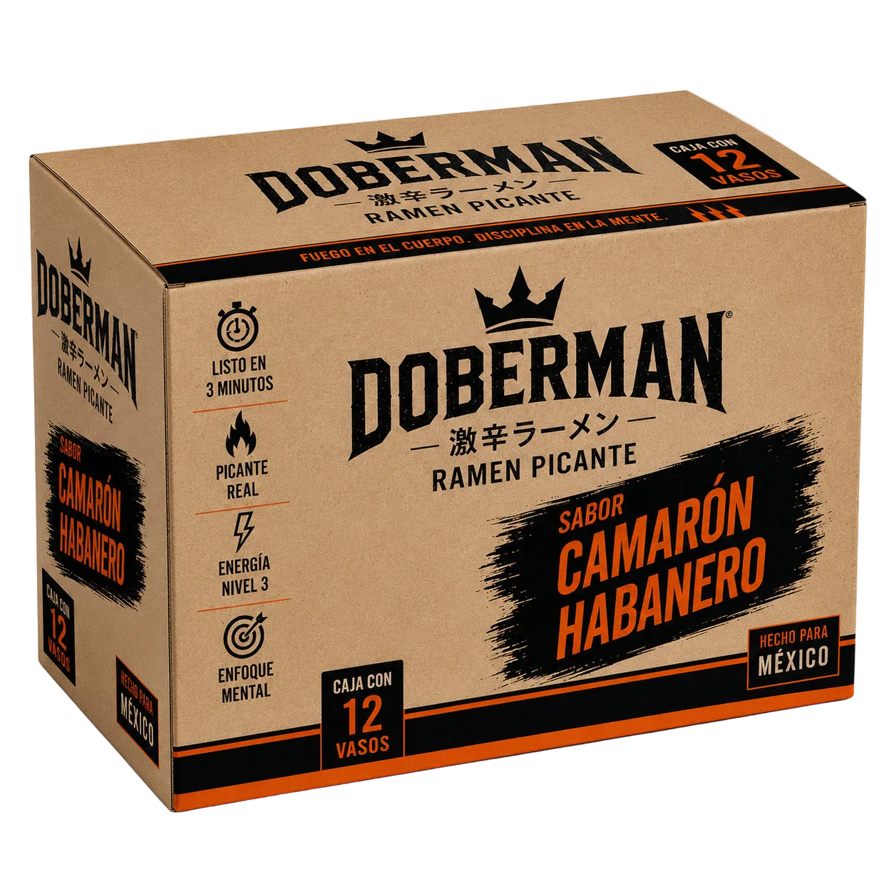 12 Pack Sopa Ramen Camarón Habanero