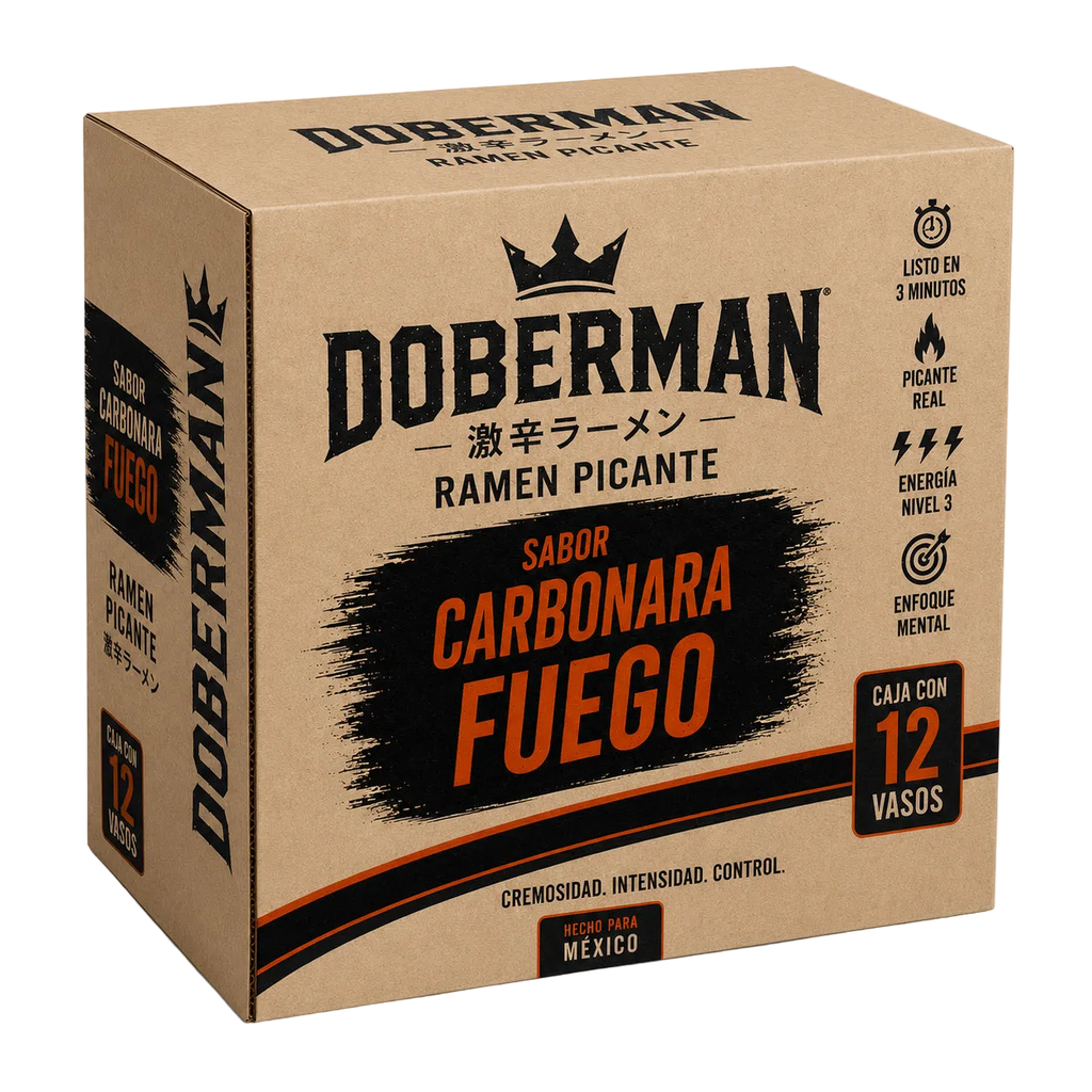 12 Pack Sopa Ramen Carbonara Fuego
