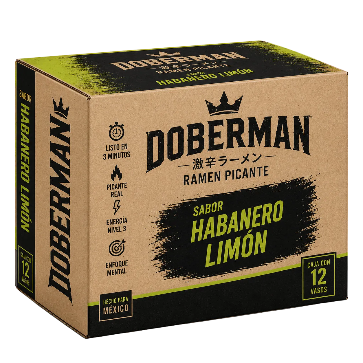 12 Pack Sopa Ramen Habanero Limón